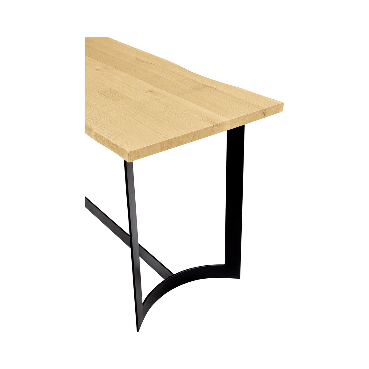 Bent Counter Table – 80" Live-Edge Solid Oak Counter Table (6)