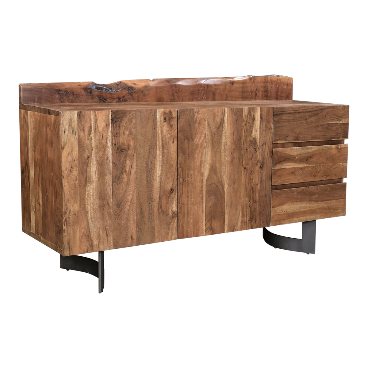 Bent Sideboard – 66" Live-Edge Acacia Sideboard (3)