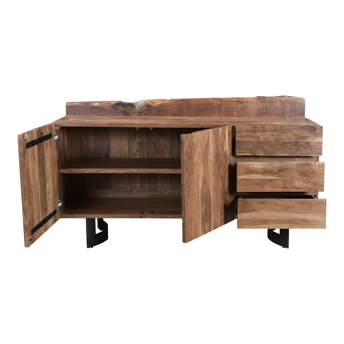 Bent Sideboard – 66" Live-Edge Acacia Sideboard (2)