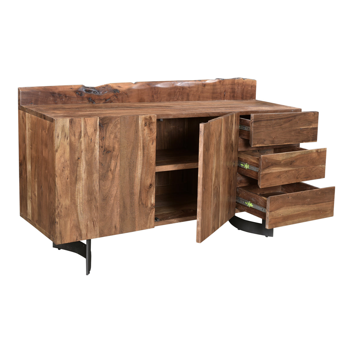 Bent Sideboard – 66" Live-Edge Acacia Sideboard (4)