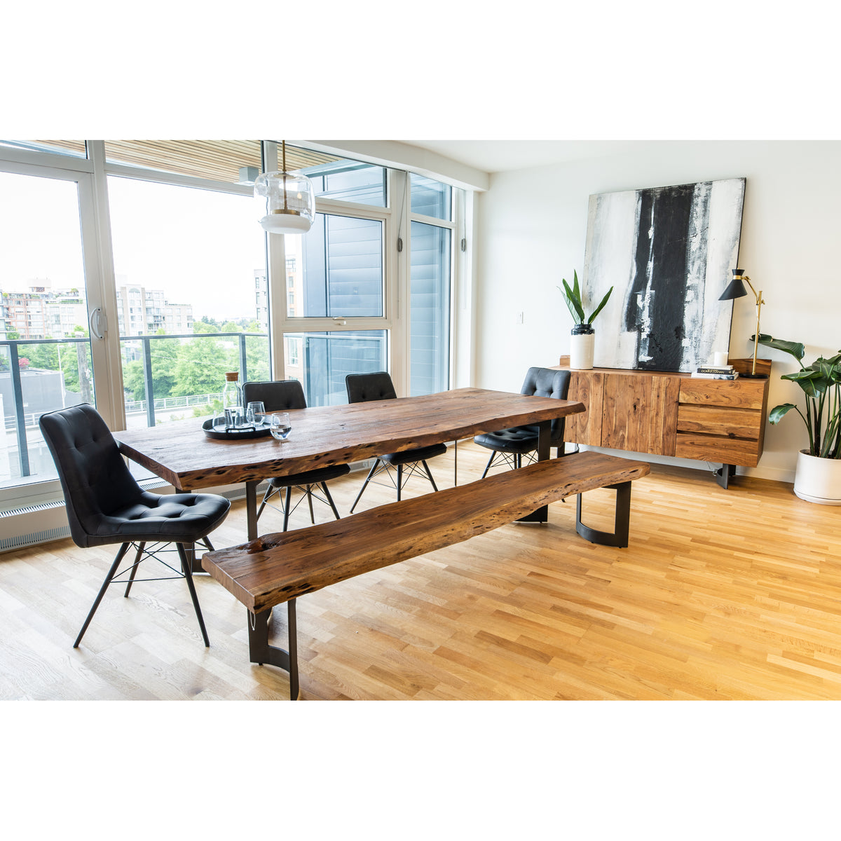 Bent Sideboard – 66" Live-Edge Acacia Sideboard (11)