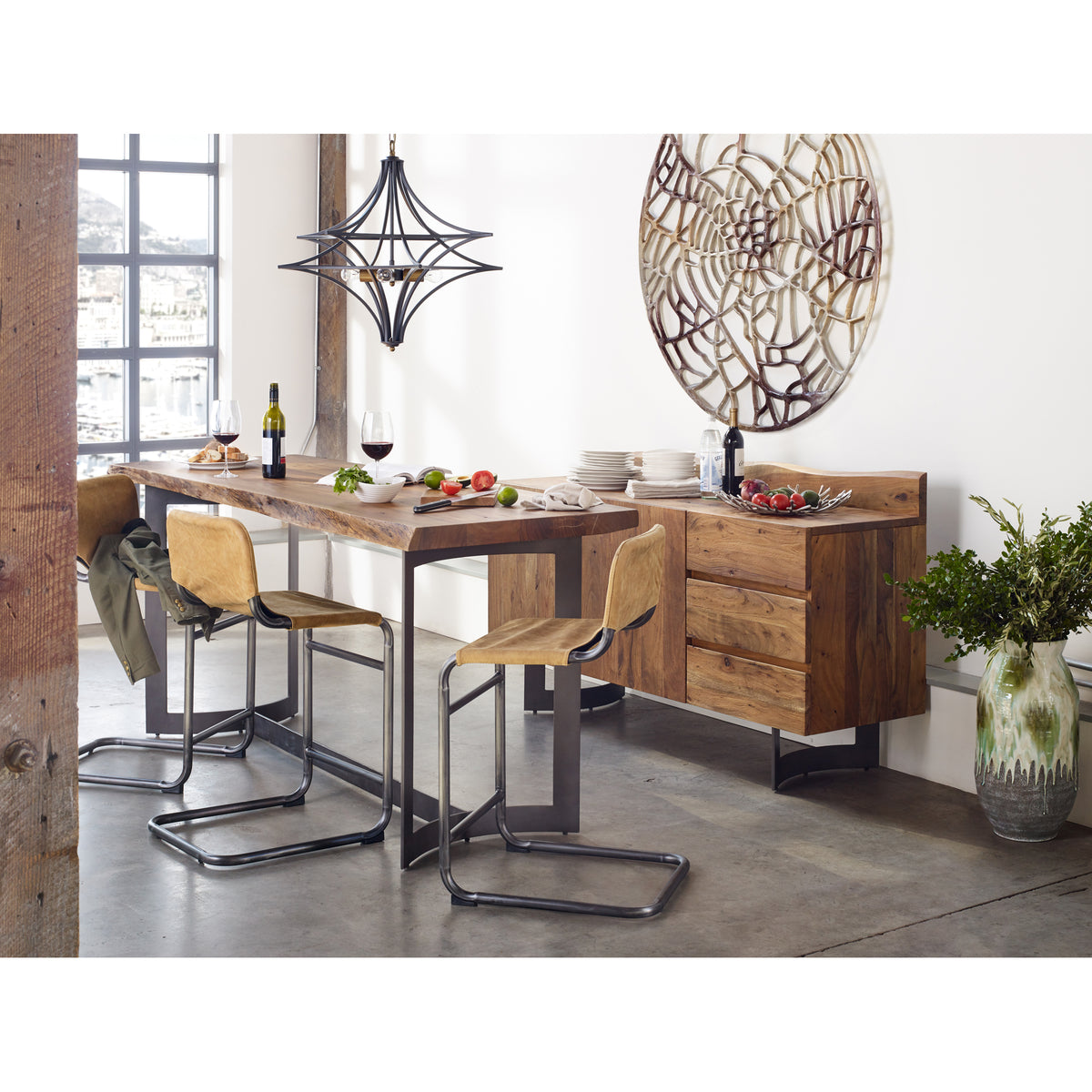 Bent Sideboard – 66" Live-Edge Acacia Sideboard (12)