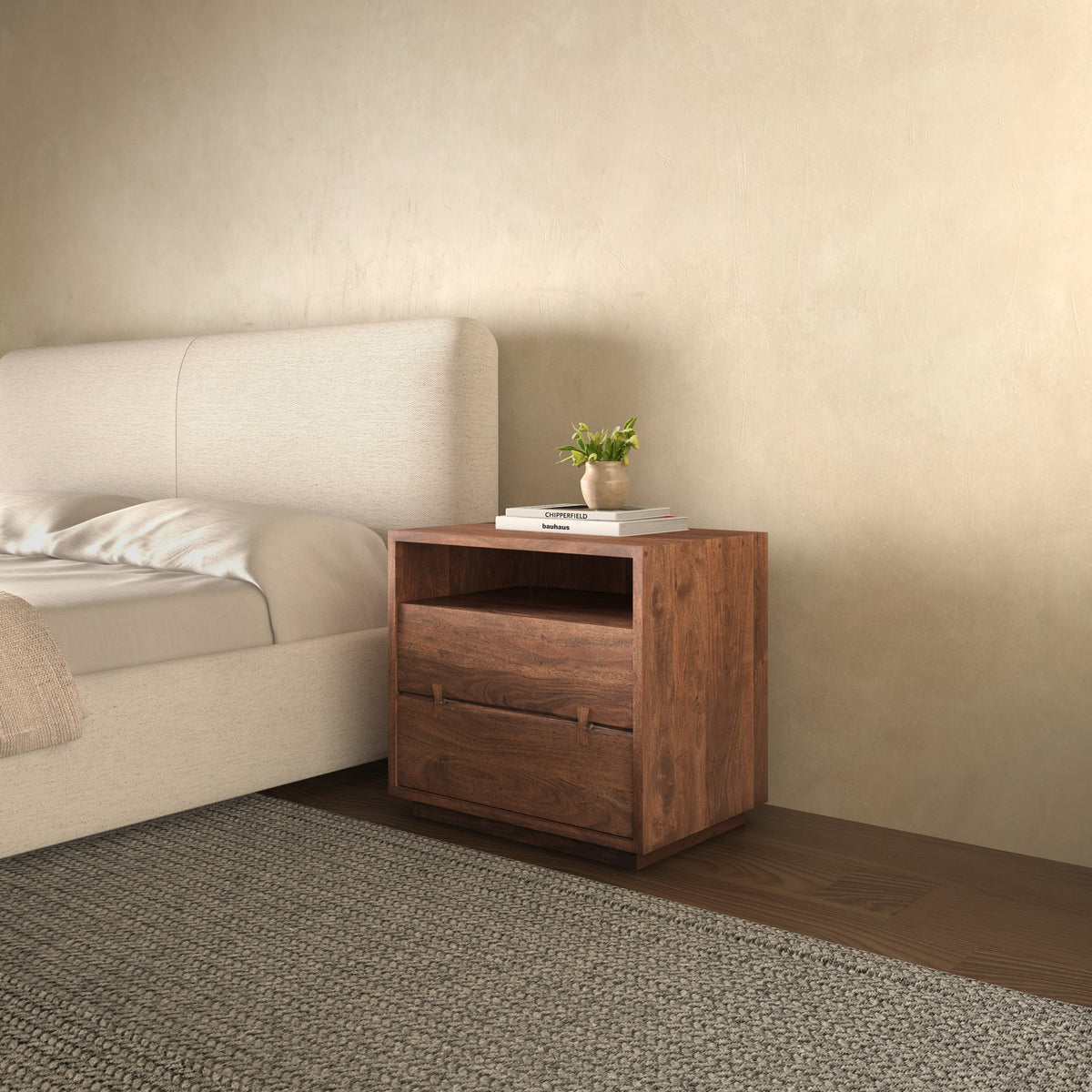 Madagascar Nightstand – 26" Solid Acacia Nightstand (10)