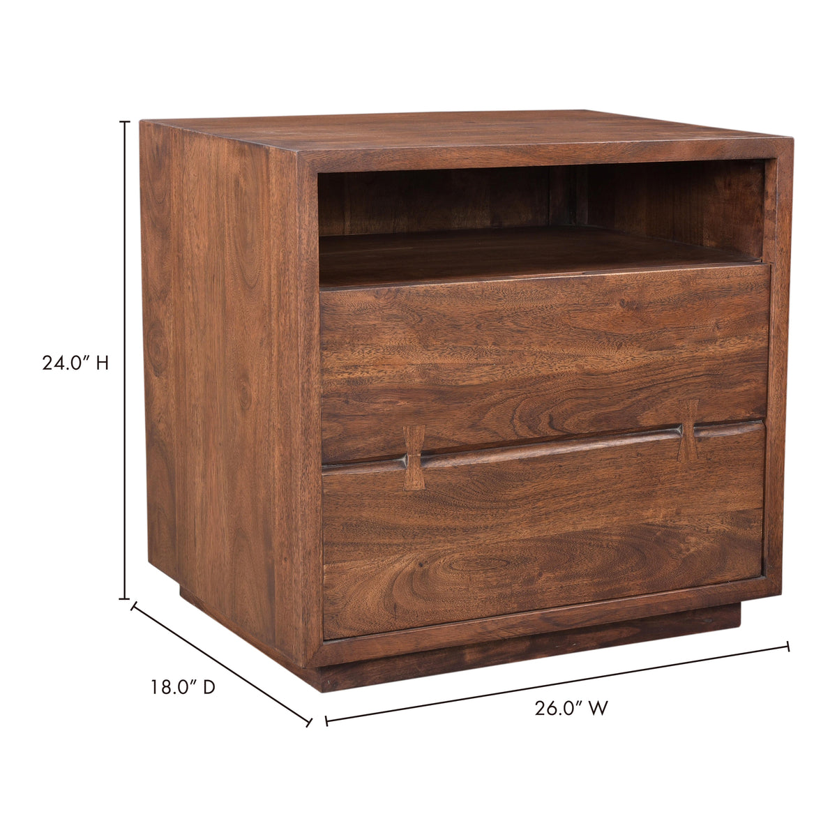 Madagascar Nightstand – 26" Solid Acacia Nightstand (11)