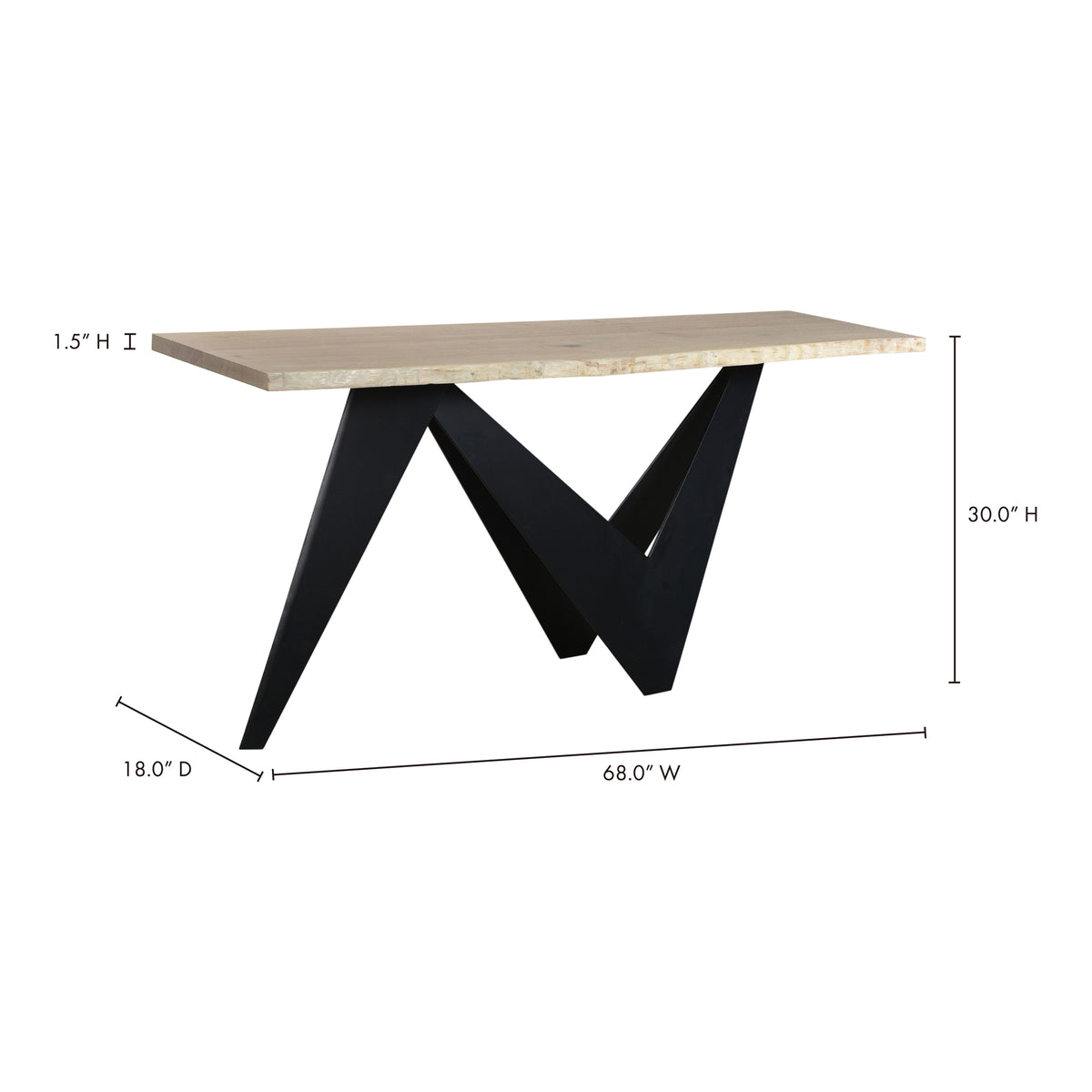 Bird Console Table – 68" Live Edge Oak Console Table (7)