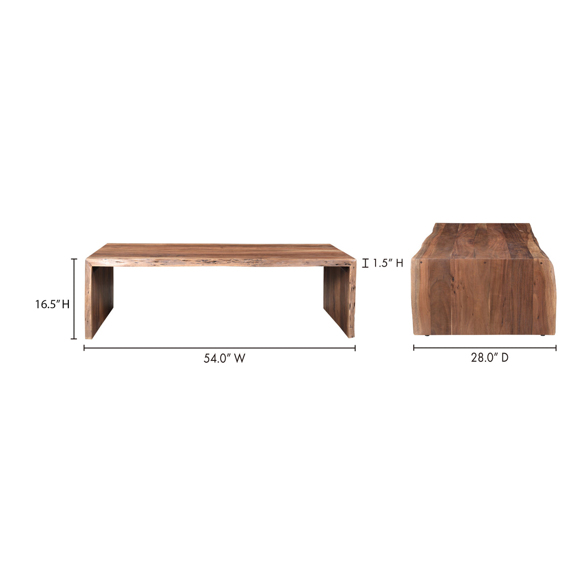 Tyrell Coffee Table – 54" Live Edge Acacia Coffee Table (11)