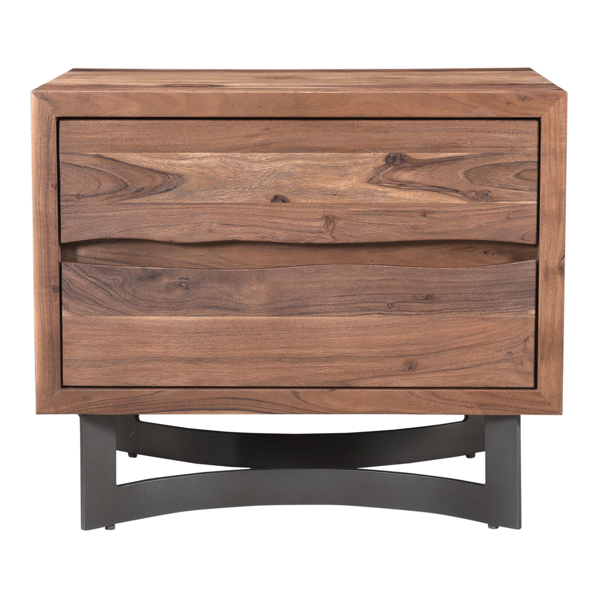 Bent Nightstand – 26" Live-Edge Acacia Nightstand (1)