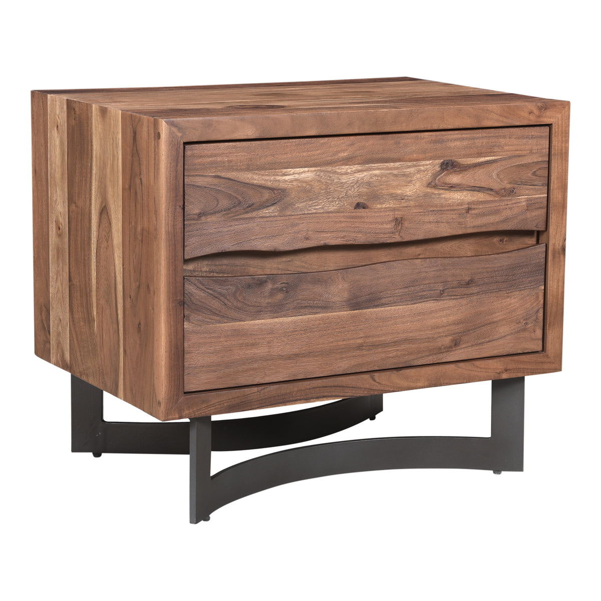 Bent Nightstand – 26" Live-Edge Acacia Nightstand (2)