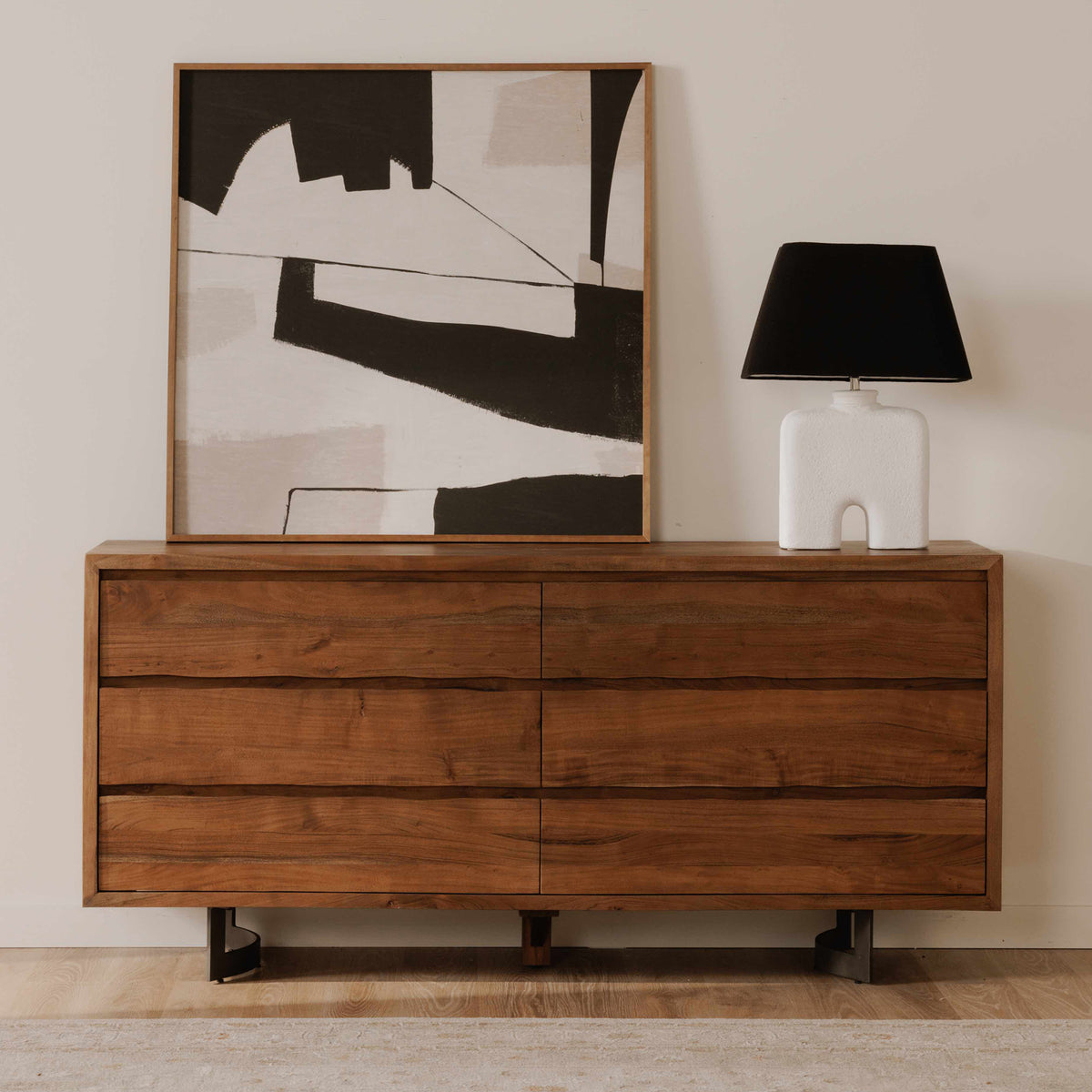 Bent Dresser – 72" Live-Edge Acacia 6-Drawer Dresser (5)