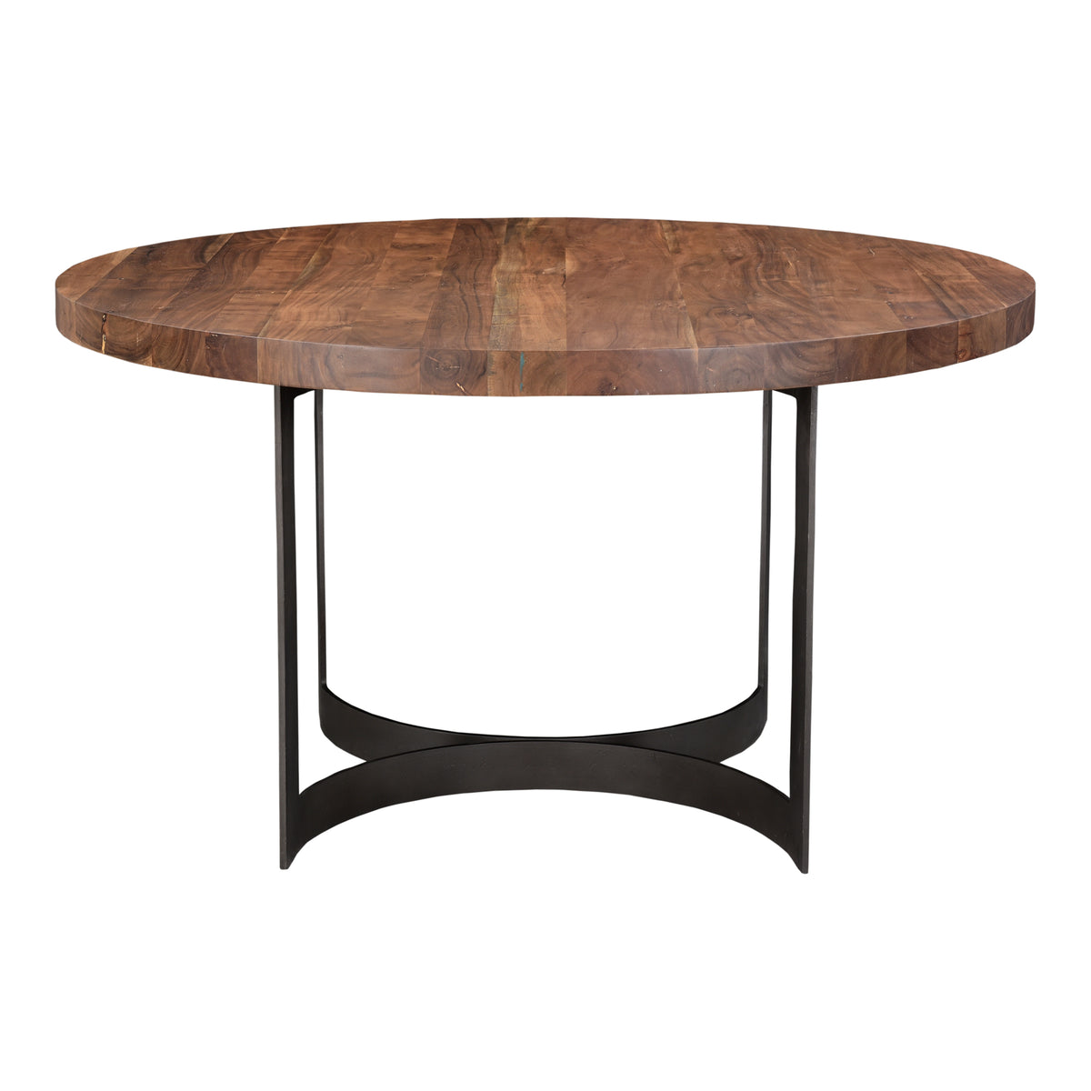 Bent Round Dining Table – 54" Solid Acacia Dining Table (6)