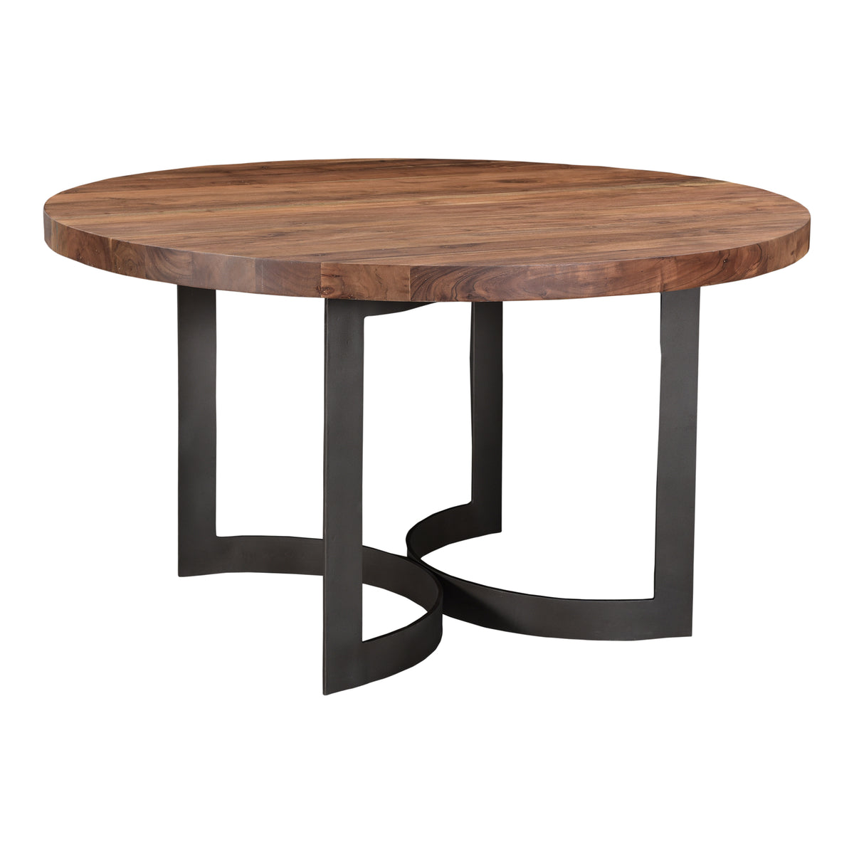 Bent Round Dining Table – 54" Solid Acacia Dining Table (4)