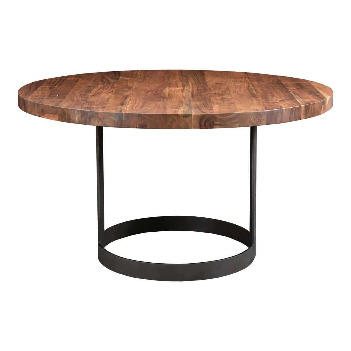 Bent Round Dining Table – 54" Solid Acacia Dining Table (8)