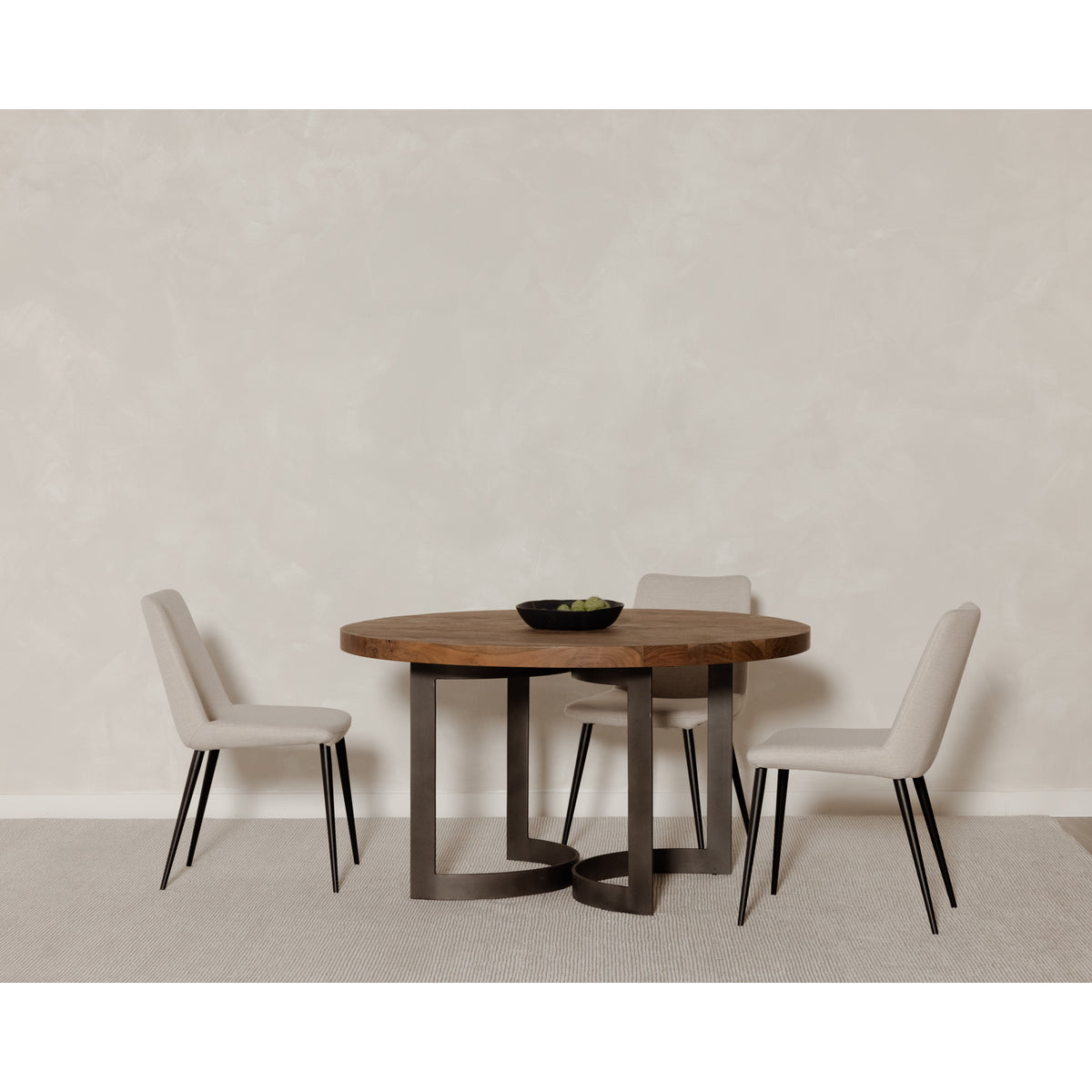 Bent Round Dining Table – 54" Solid Acacia Dining Table (14)