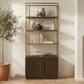 Elliot Bookshelf – 35.8" Oak and Iron Bookshelf (6)