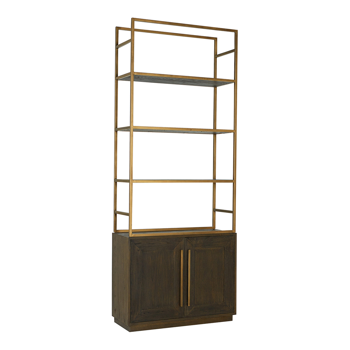 Elliot Bookshelf – 35.8" Oak and Iron Bookshelf (2)
