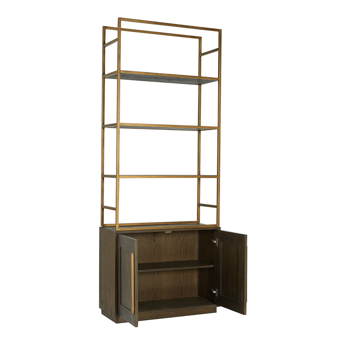 Elliot Bookshelf – 35.8" Oak and Iron Bookshelf (3)