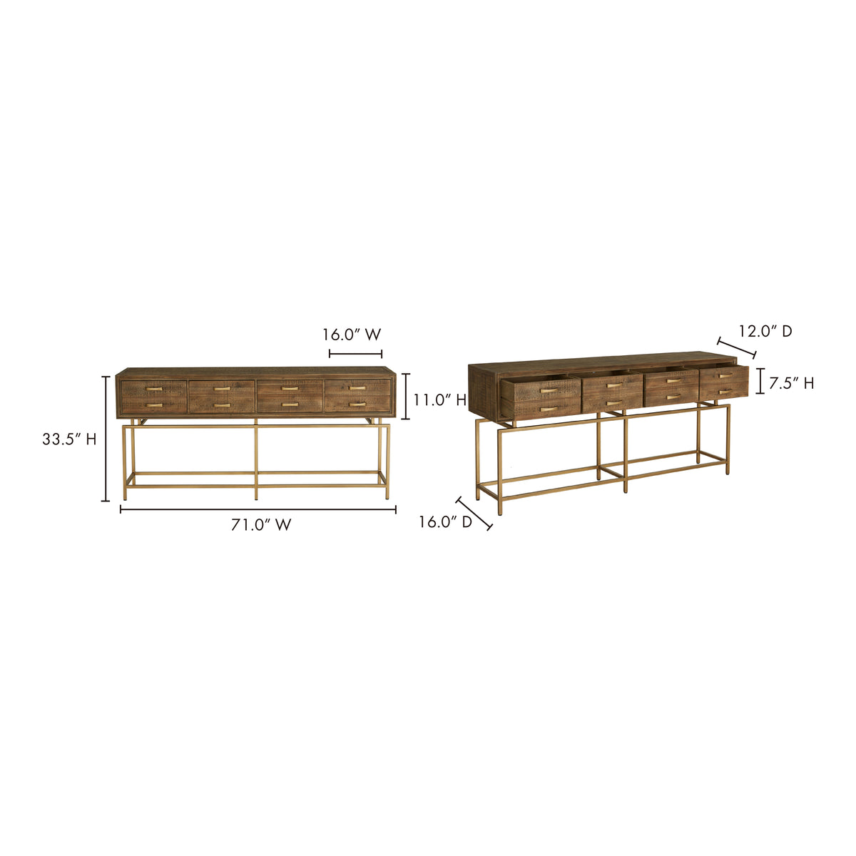 Annecy Console Table – 71" Reclaimed Fir Console Table (9)