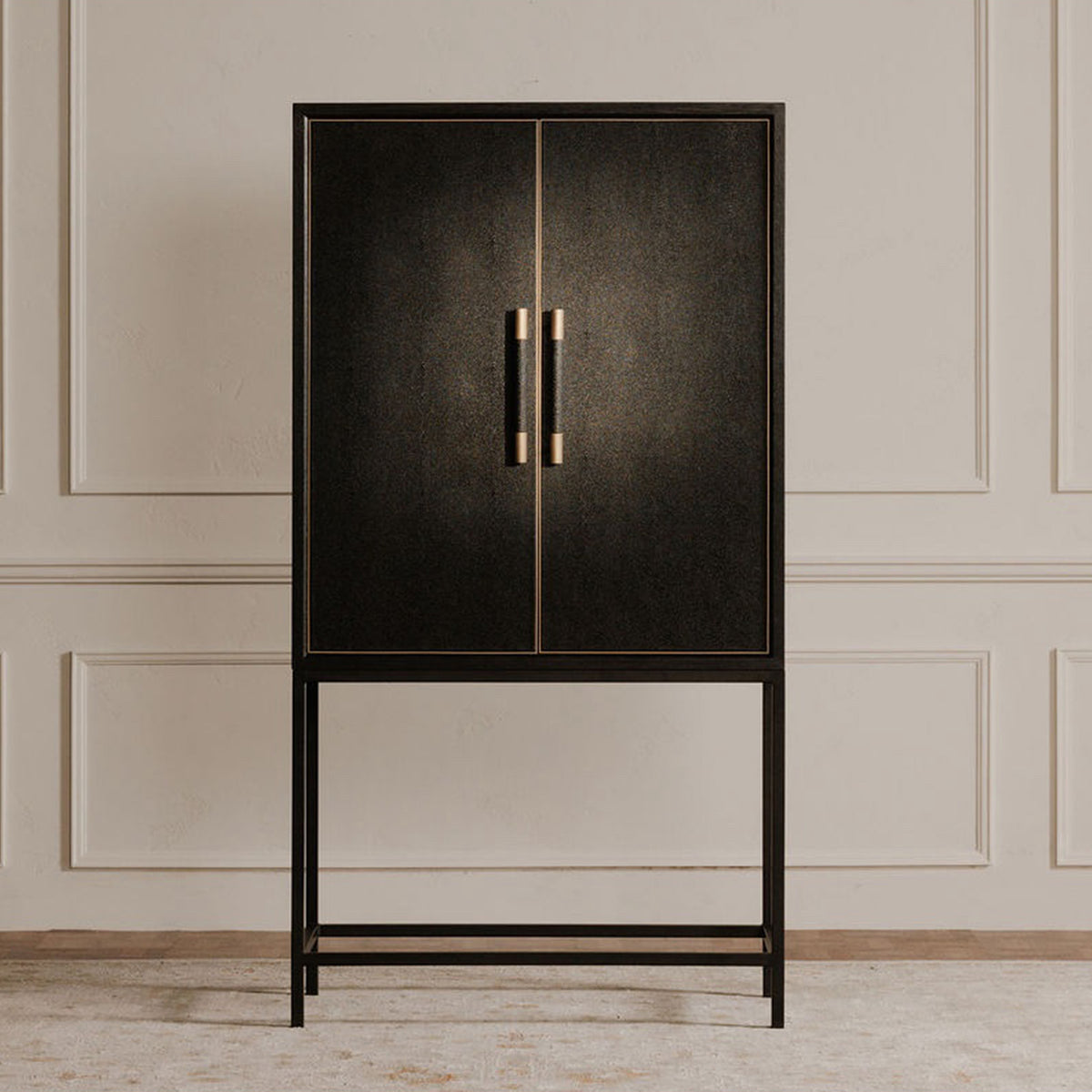 Mako Bar Cabinet – 38" Art Deco Bar Cabinet (2 Colors) (19)