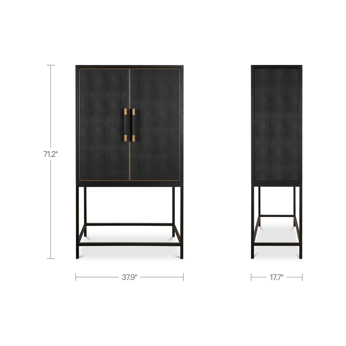 Mako Bar Cabinet – 38" Art Deco Bar Cabinet (2 Colors) (22)