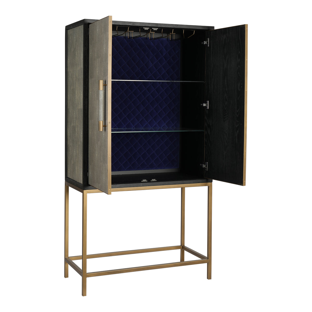 Mako Bar Cabinet – 38" Art Deco Bar Cabinet (2 Colors) (4)