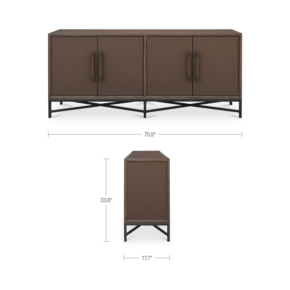 Mako Sideboard – 76" to 100" Art Deco Sideboard (3 Colors) (31)