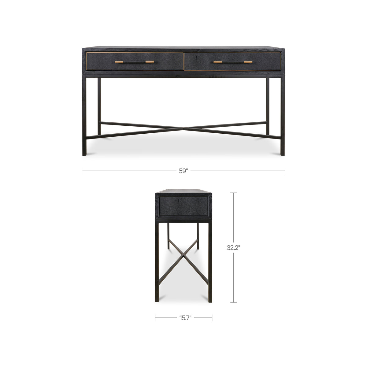 Mako Console Table – 59" Art Deco Console Table (3 Colors) (22)