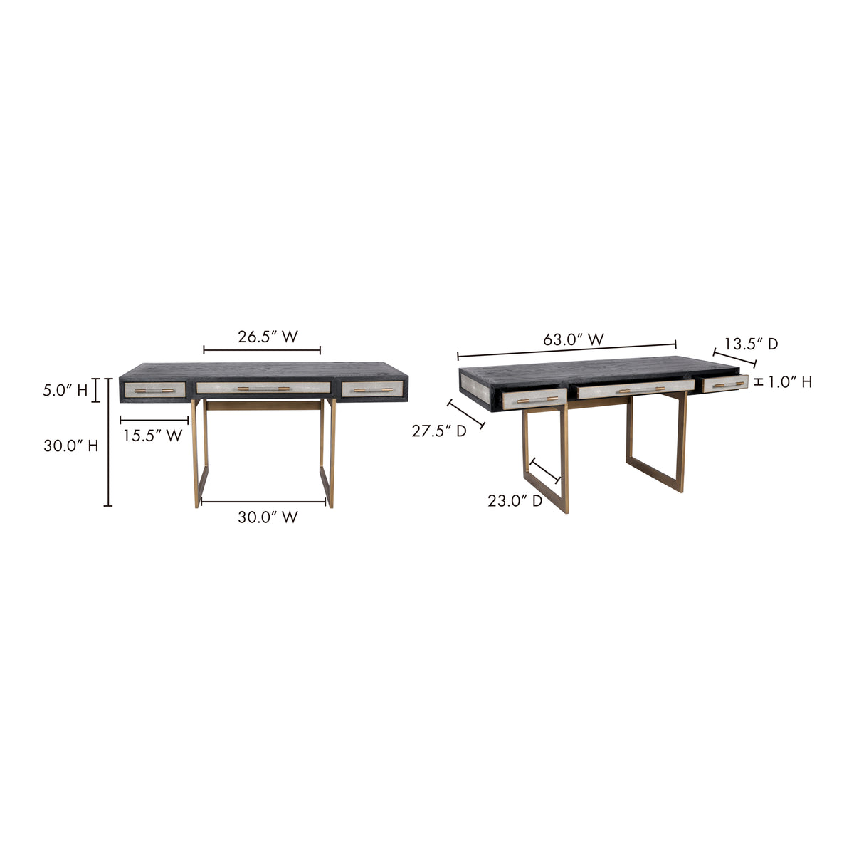 Mako Desk – 63" Art Deco Desk (2 Colors) (8)