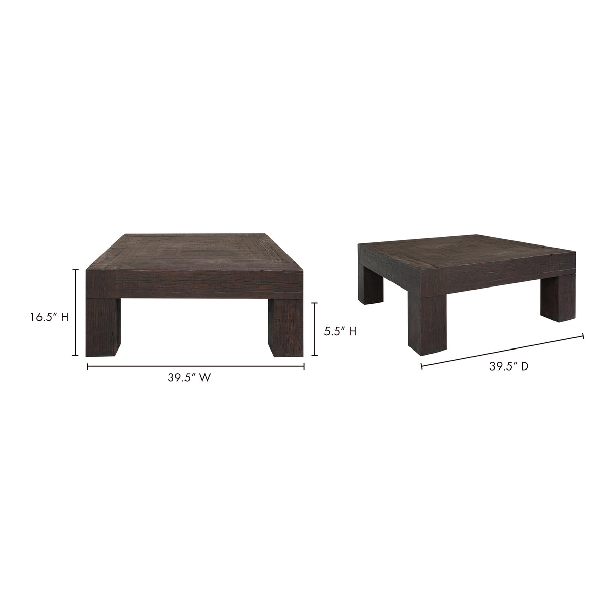 Evander Coffee Table – 39.5" Reclaimed Oak Square Coffee Table (2 Colors) (17)