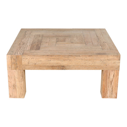 Evander Coffee Table – 39.5" Reclaimed Oak Square Coffee Table (2 Colors) (1)