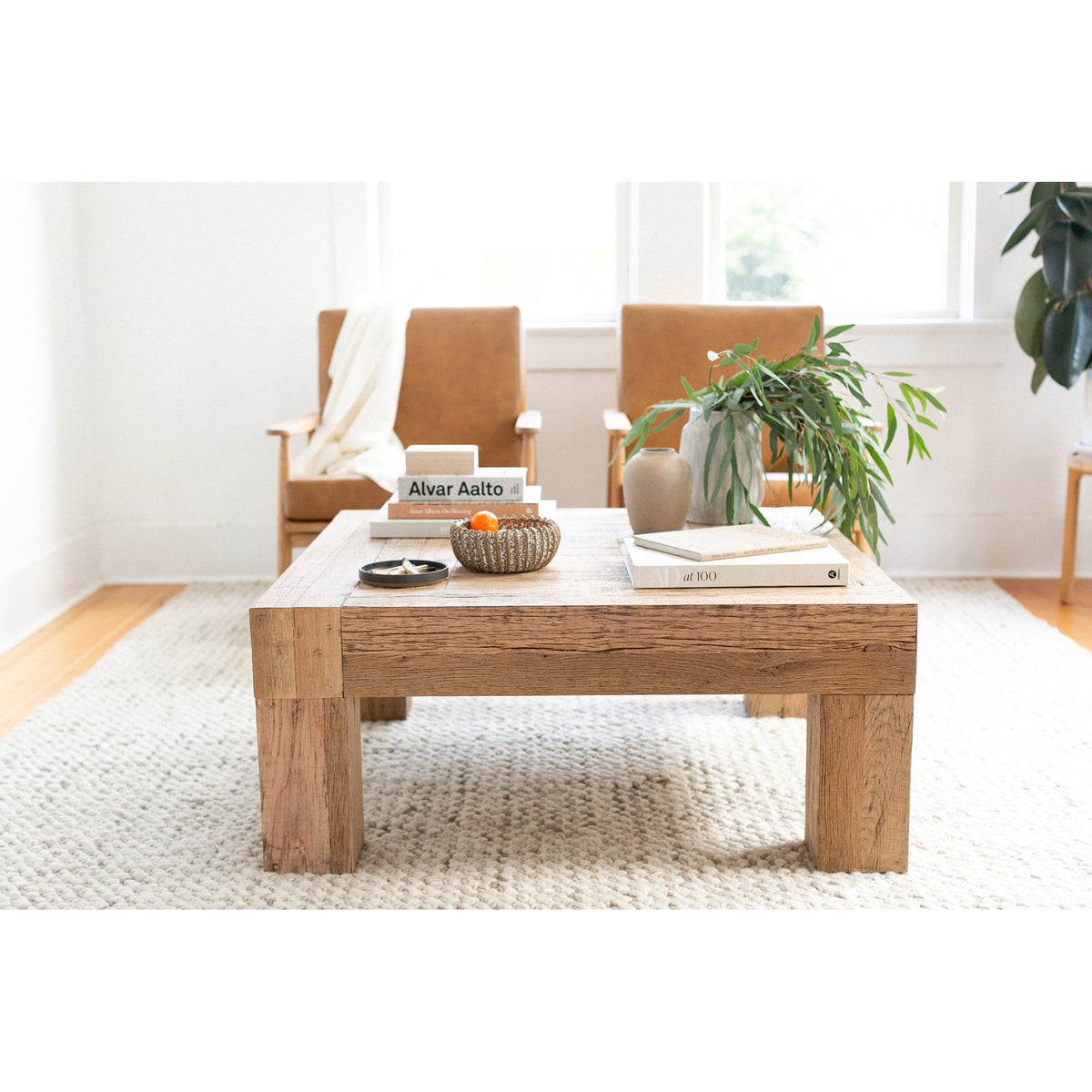 Evander Coffee Table – 39.5" Reclaimed Oak Square Coffee Table (2 Colors) (8)
