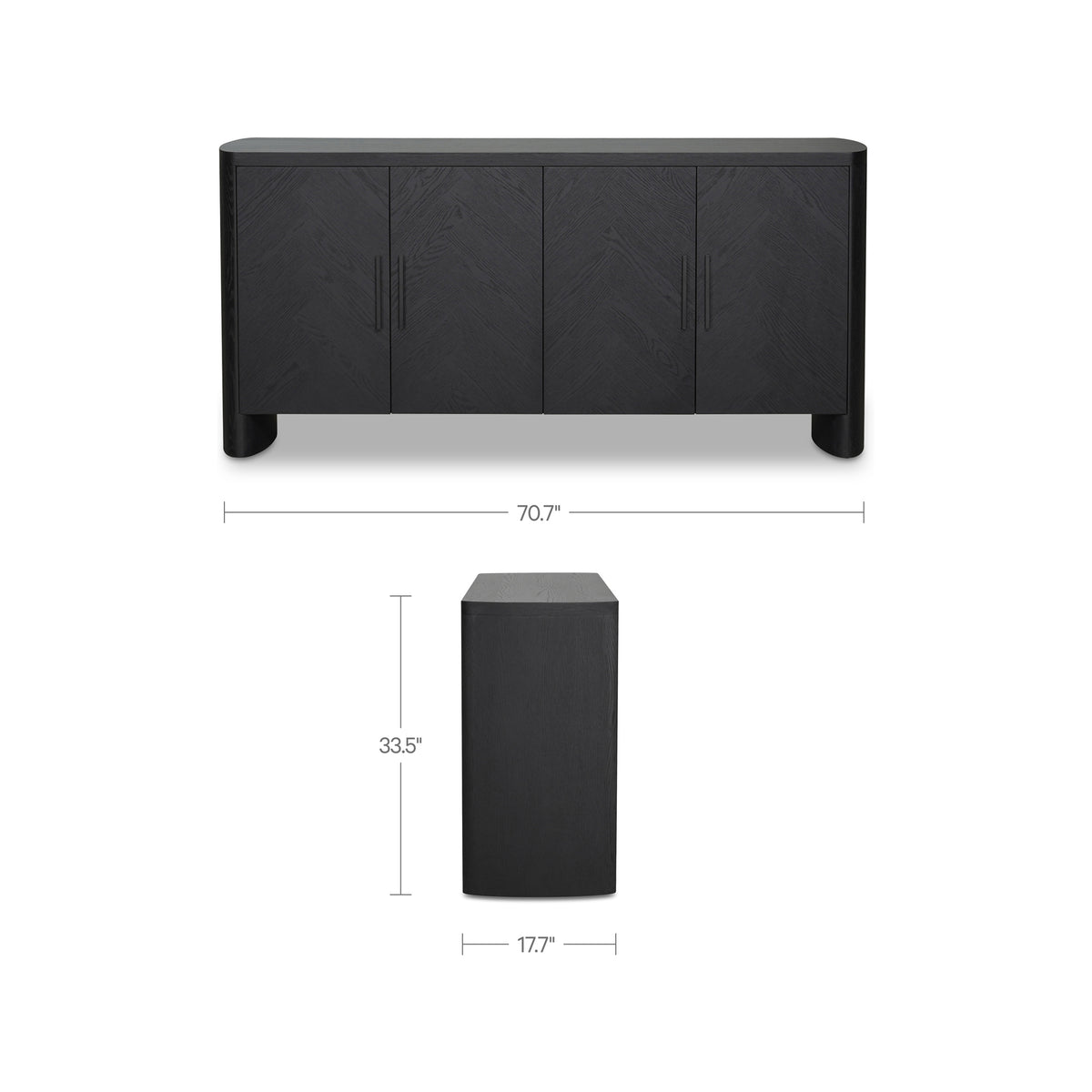 William Sideboard – 70.75" Oak Veneer Sideboard (13)