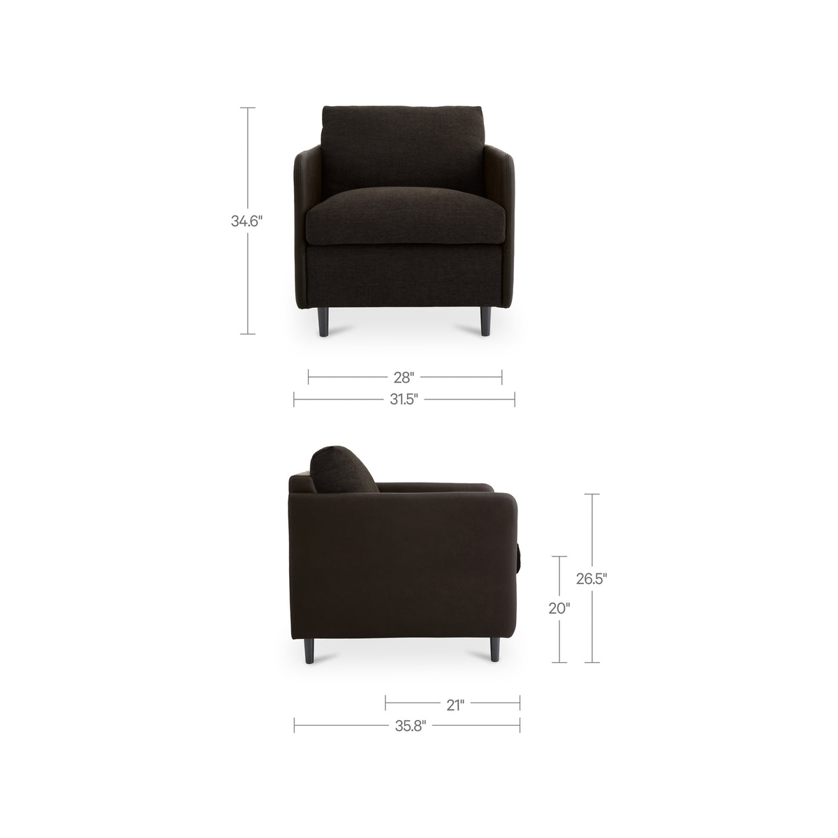 Teller Accent Chair – 31.5" Leather Accent Chair (2 Colors) (6)