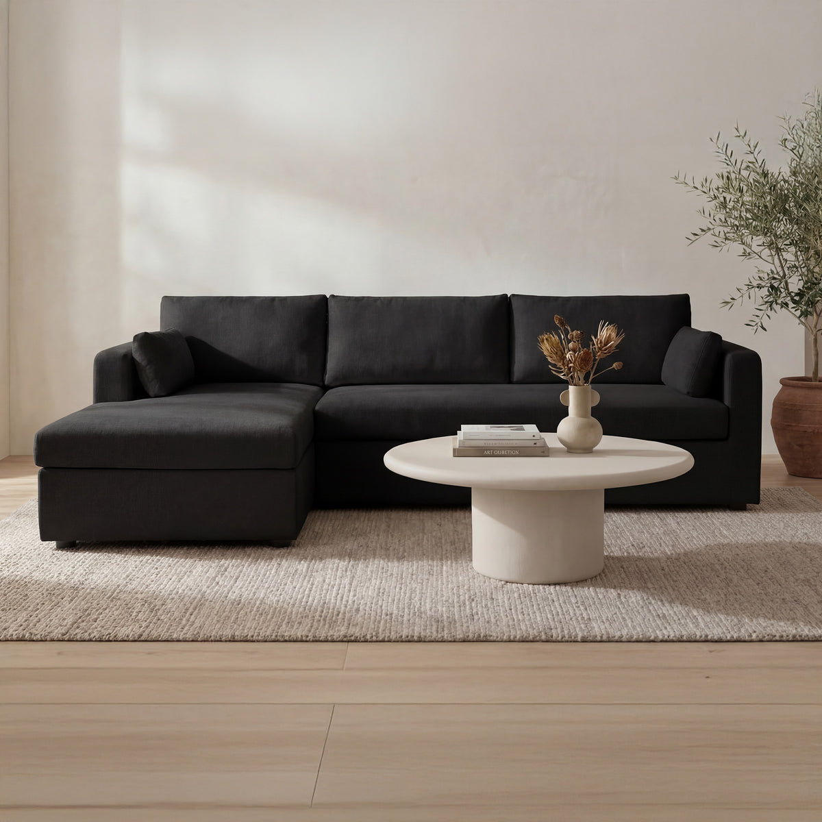 Burrow Sleeper Sectional With Storage Chaise – 115.75" Upholstered Sleeper Sectional (3 Colors) (4)