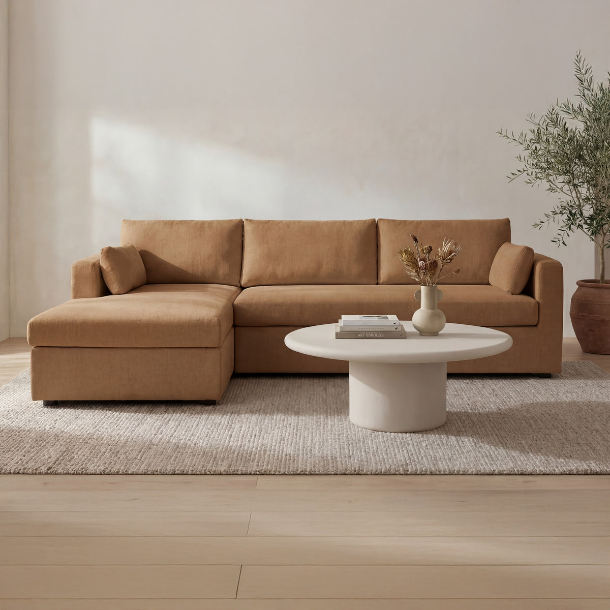 Burrow Sleeper Sectional With Storage Chaise – 115.75" Upholstered Sleeper Sectional (3 Colors) (6)