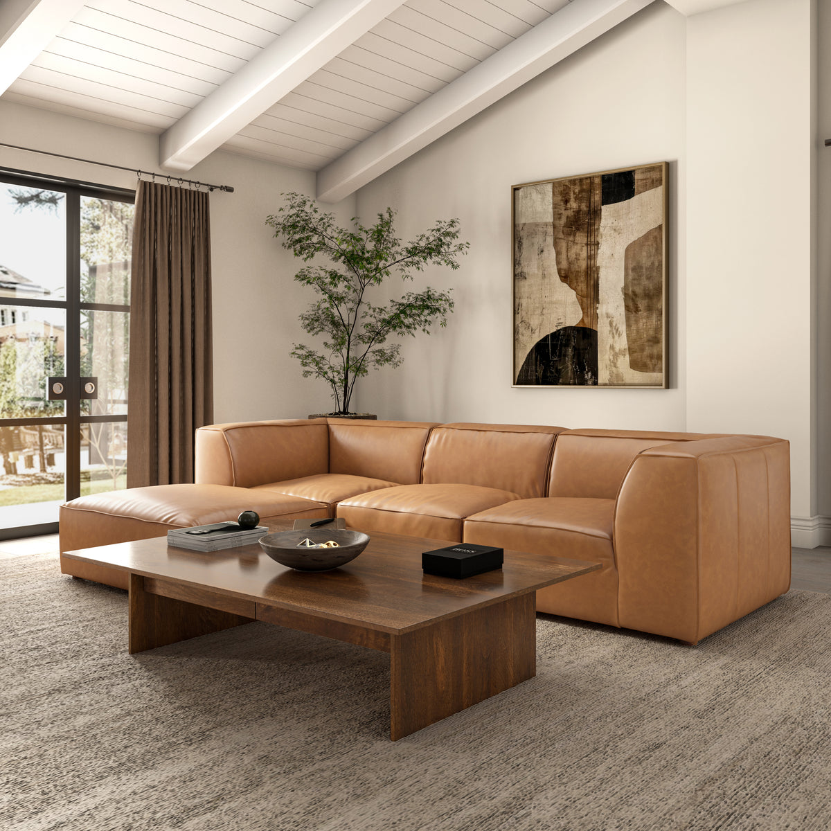 Form Ottoman – 40.5" Leather Ottoman (10)