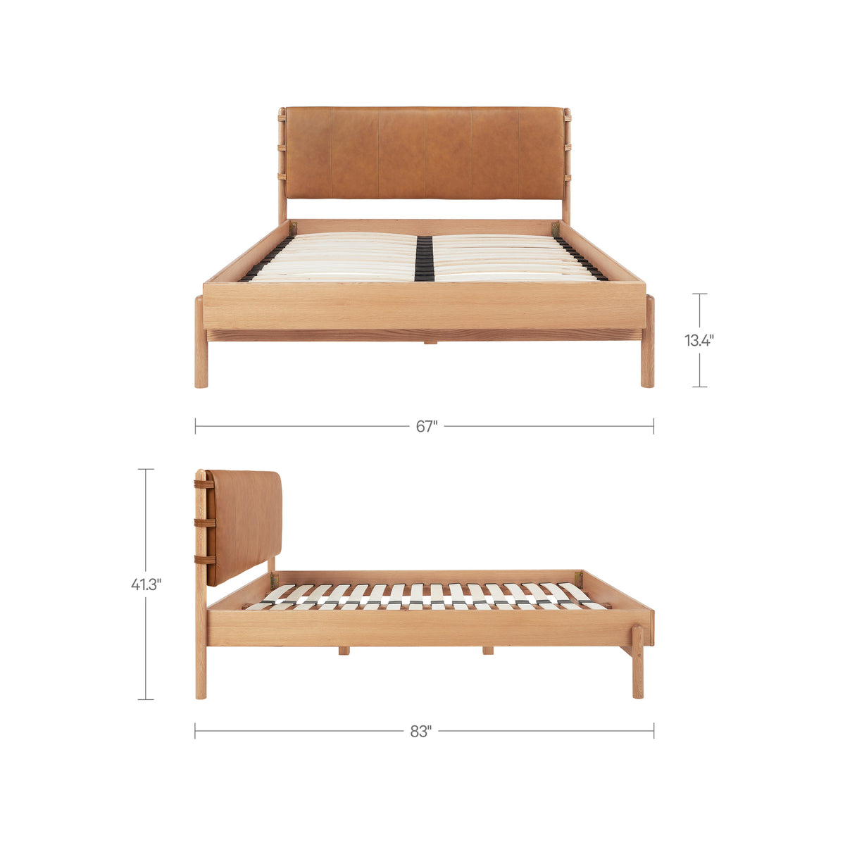 Colby Bed – 83" Leather Upholstered Bed (Queen and King) (15)