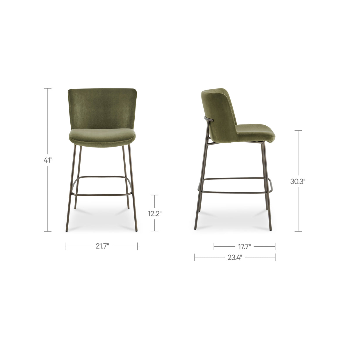 Early Bar Stool – 21.7" Upholstered Bar Stool (2 Colors) (16)