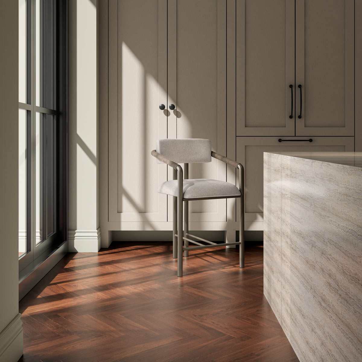 Cassidy Counter Stool – 21.5" Wishbone Upholstered Counter Stool (7)