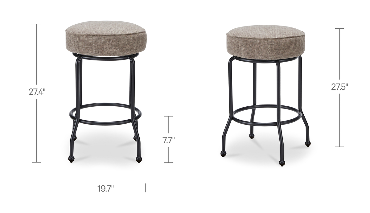 Kelsey Swivel Counter Stool – 19.7" Upholstered Counter Stool (5)