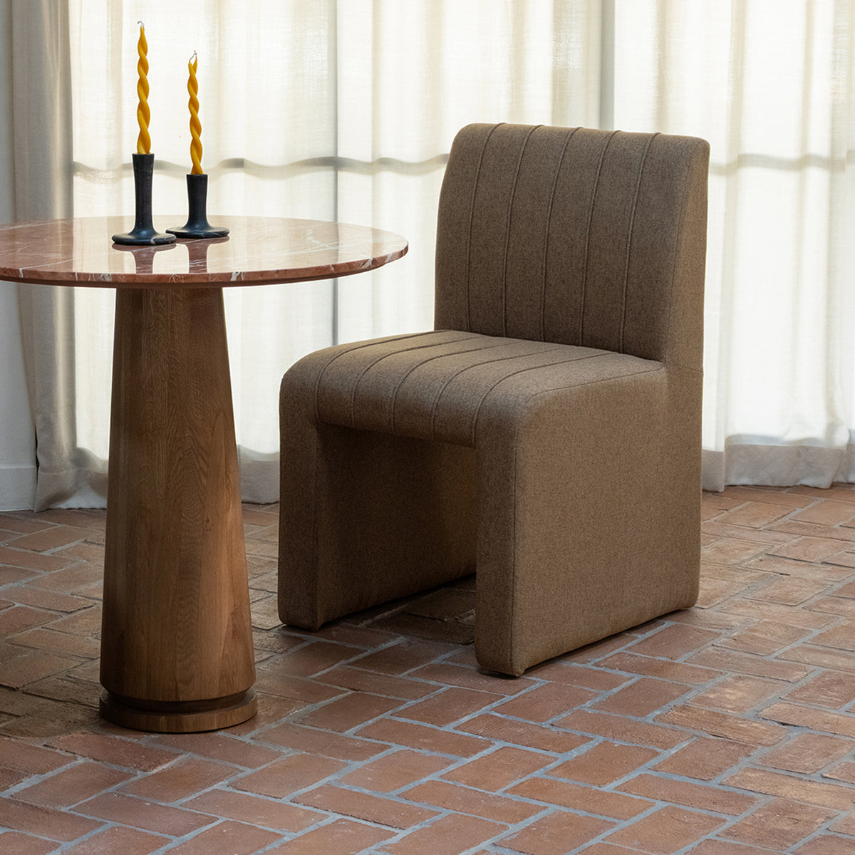 Sally Dining Chair – 20.1" Upholstered Dining Chair (2 Colors) (9)