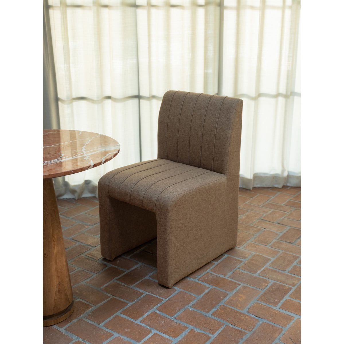 Sally Dining Chair – 20.1" Upholstered Dining Chair (2 Colors) (7)