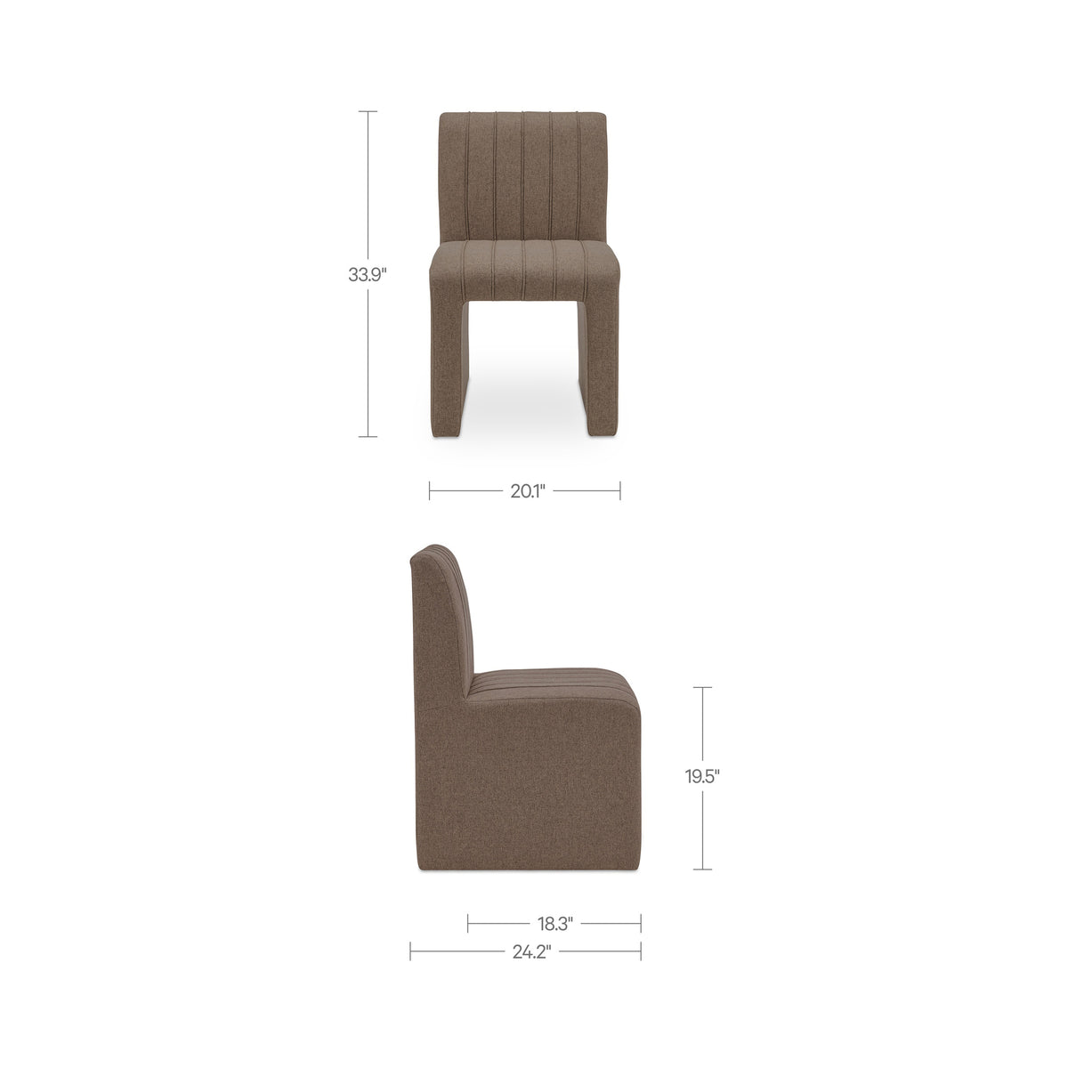 Sally Dining Chair – 20.1" Upholstered Dining Chair (2 Colors) (10)