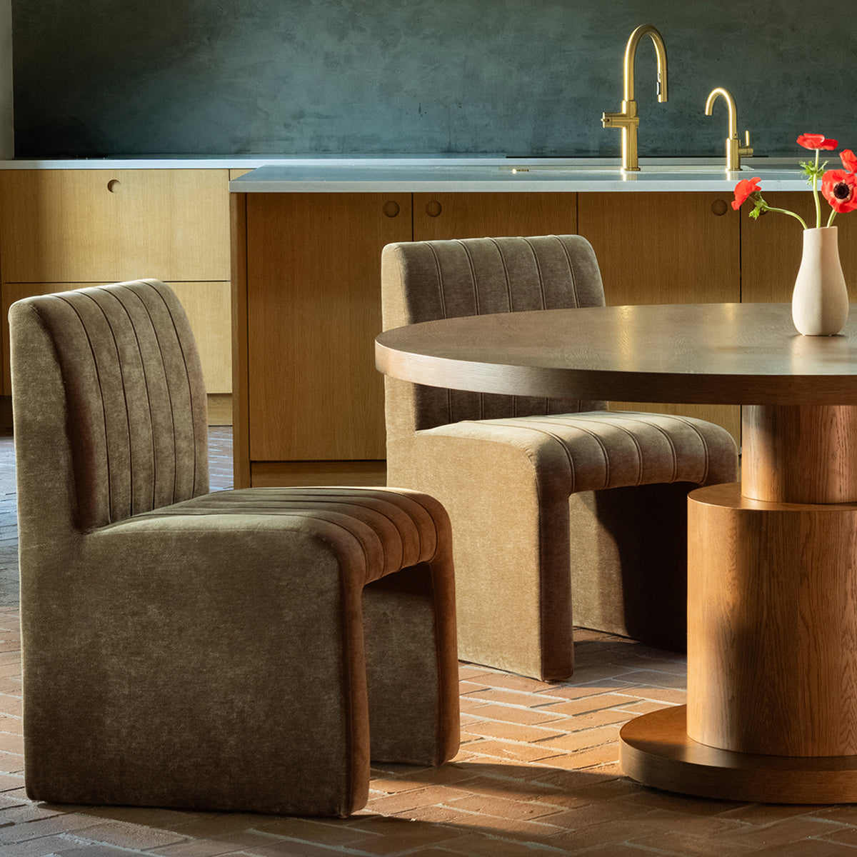 Sally Dining Chair – 20.1" Upholstered Dining Chair (2 Colors) (18)