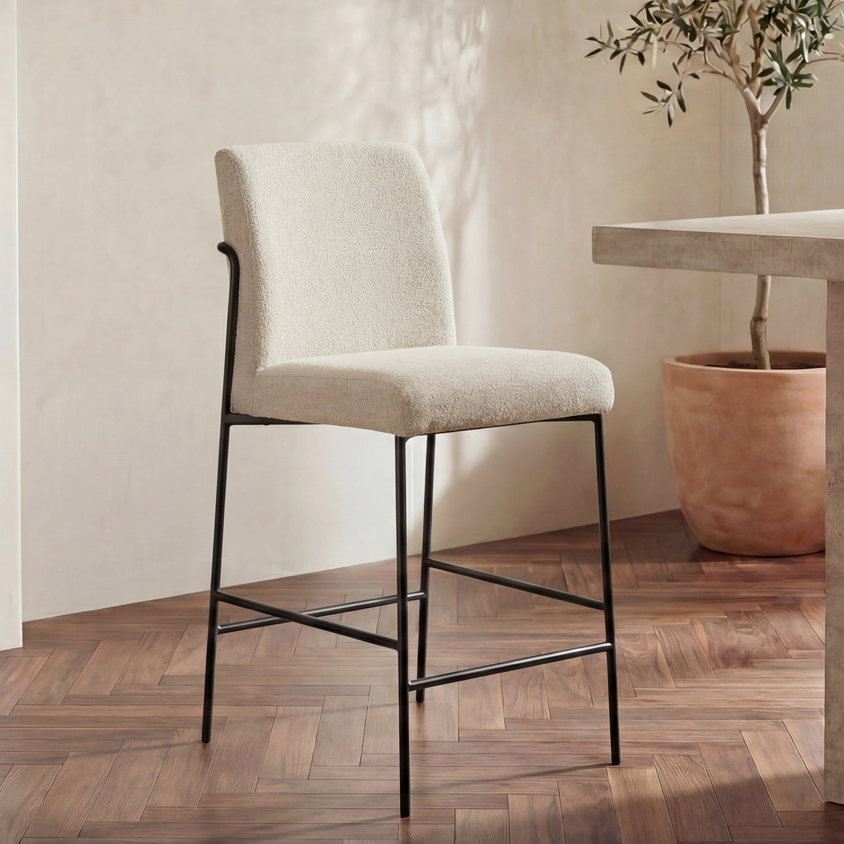 Danny Counter Stool – 18.7" Upholstered Counter Stool (2 Colors) (7)