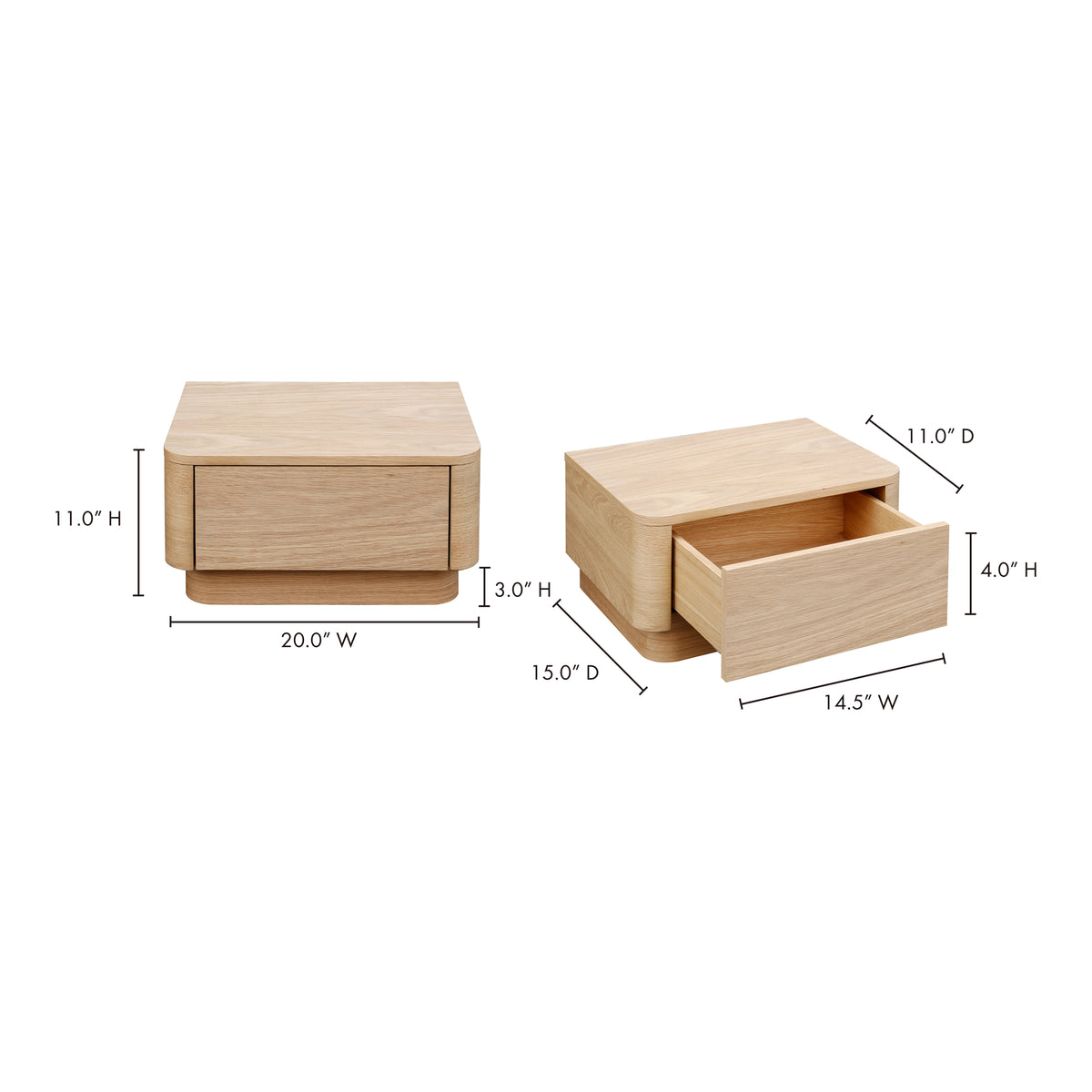 Round Off Nightstand – 20" Veneer Nightstand (3 Colors) (9)