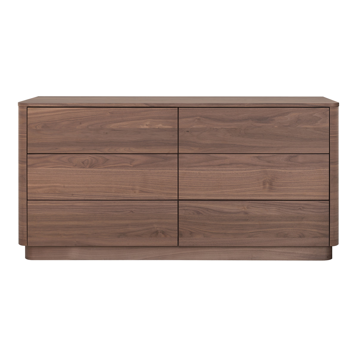 Round Off Dresser – 60" 6-Drawer Veneer Dresser (2 Colors) (10)