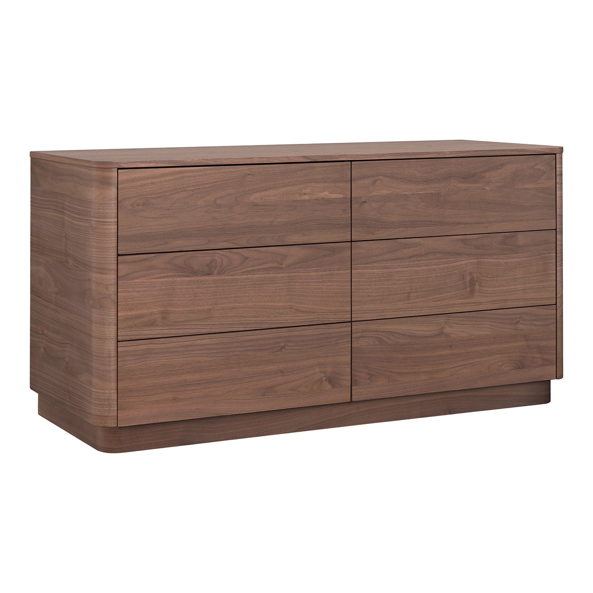 Round Off Dresser – 60" 6-Drawer Veneer Dresser (2 Colors) (11)