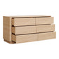 Round Off Dresser – 60" 6-Drawer Veneer Dresser (2 Colors) (3)