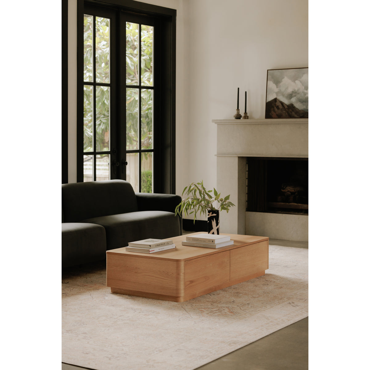 Round Off Coffee Table – 55" Storage Coffee Table (8)