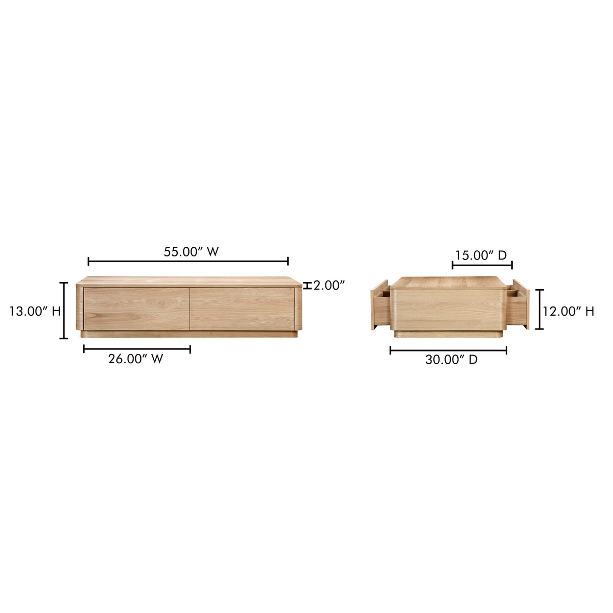 Round Off Coffee Table – 55" Storage Coffee Table (11)